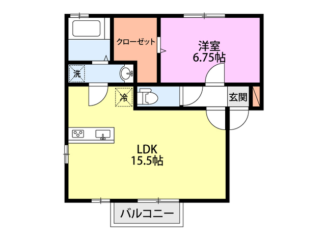 メゾンシルエーラ 103 間取り図