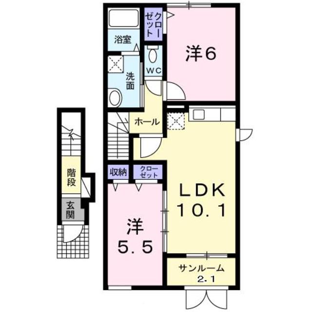 サン　パティオＡ 203 間取り図