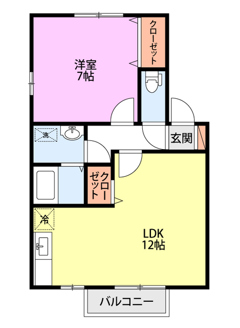 ロイヤルガーデン南城　Ｃ棟 102 間取り図