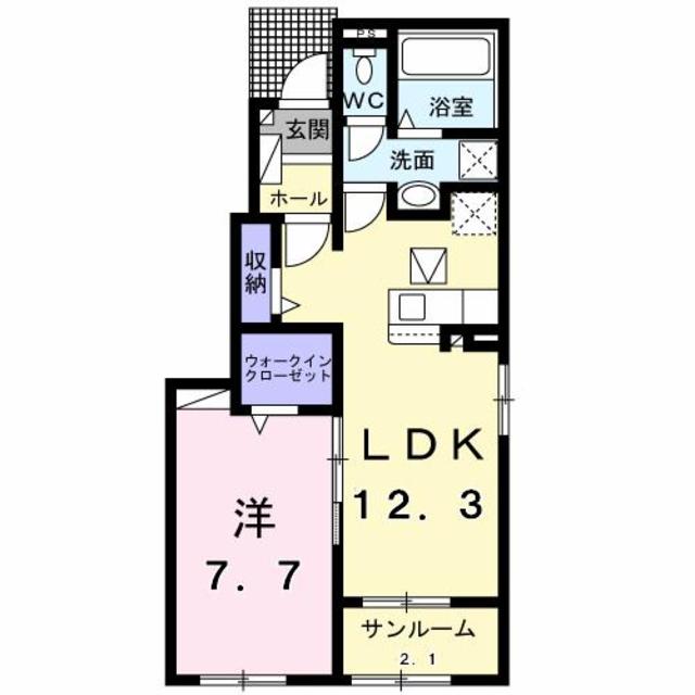リベルタージュビフレ　Ⅰ 101 間取り図