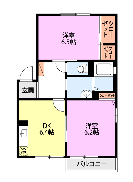 パークタウン茜 B 101 間取り図