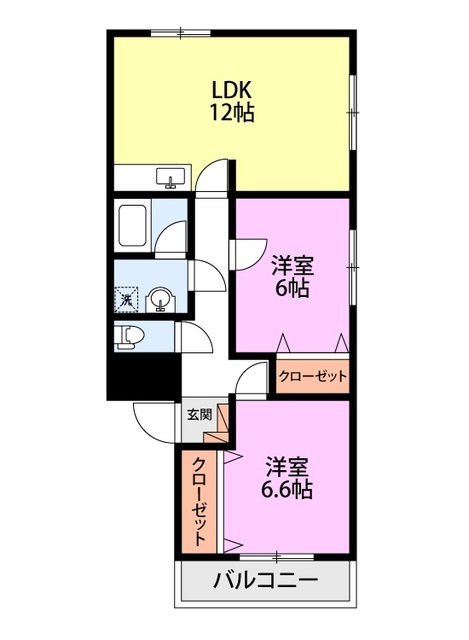 ベルローズ 3B 間取り図