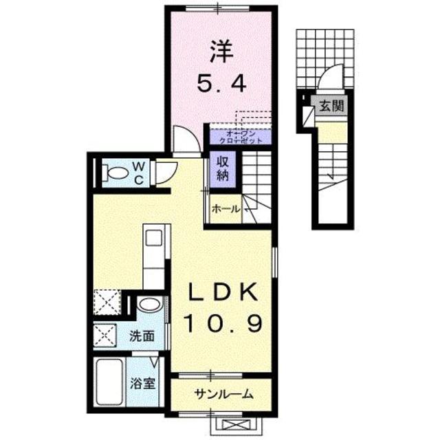 ロワジール 201 間取り図