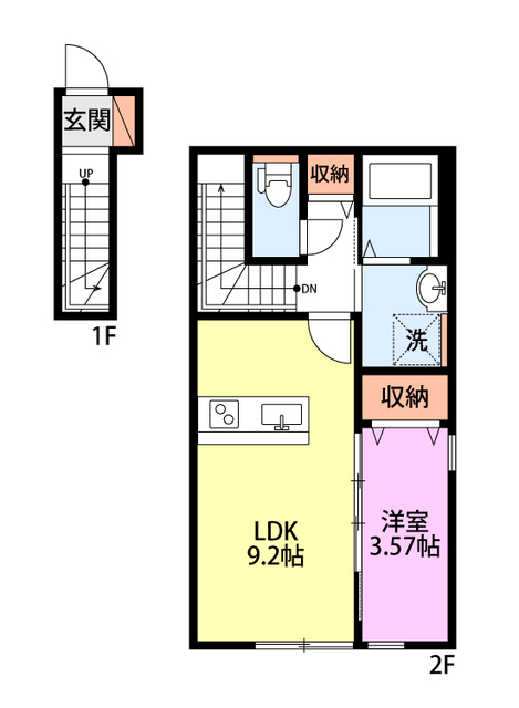 リビンド扇町　Ⅰ棟 201 間取り図