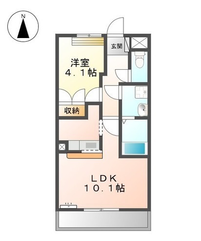 イーストヒルズ 205 間取り図