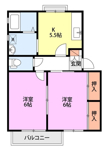サンモール A202 間取り図