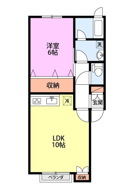 パサージュⅢ 201 間取り図