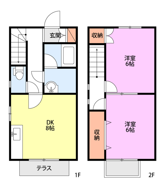 ラフィーネ吉川Ⅰ C 間取り図