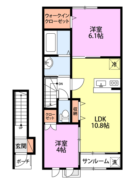 ＩＲＯＤＯＲＩ 204 間取り図