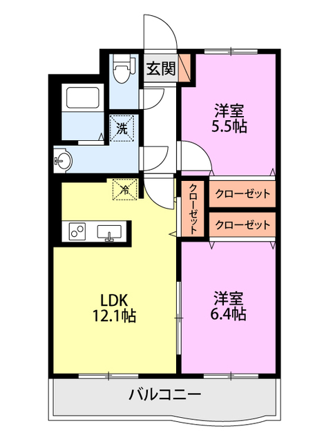 シャルマン 205 間取り図