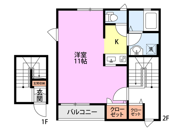 ボヌール網川原 201 間取り図