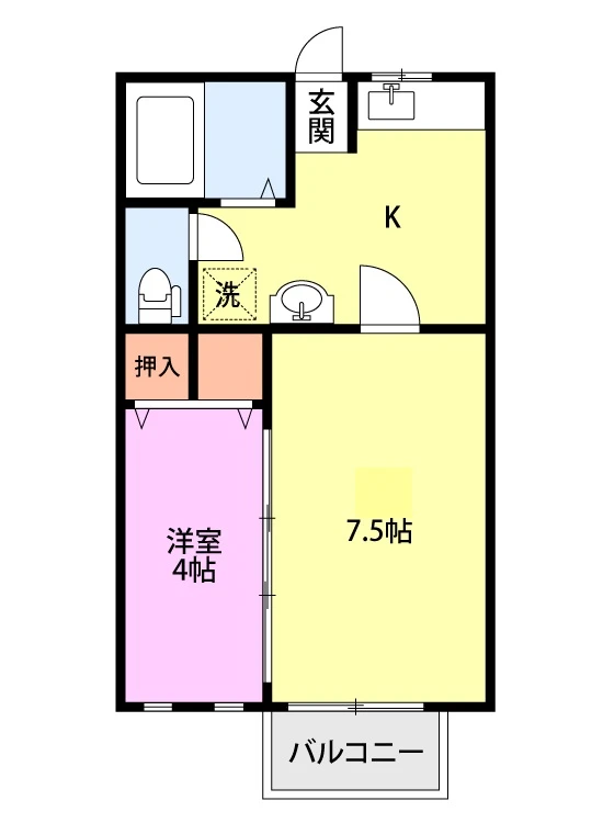 エクセレント A棟 206 間取り図