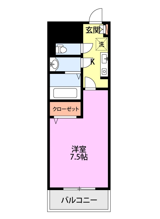 夢ランドワイズテラス笹口 404 間取り図