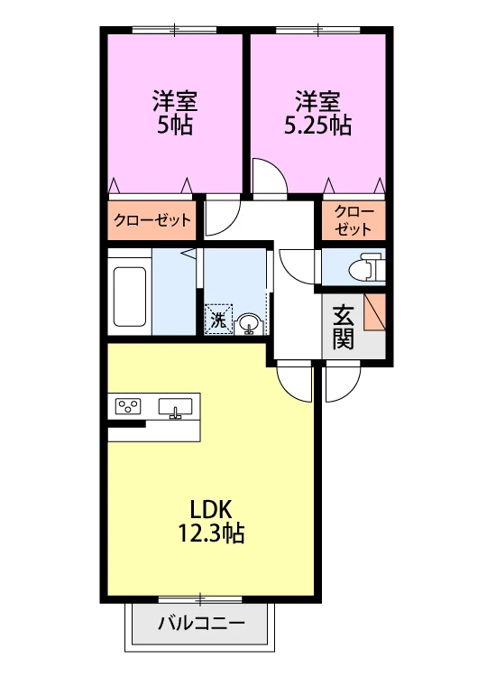ファーストステージ荻野 203 間取り図