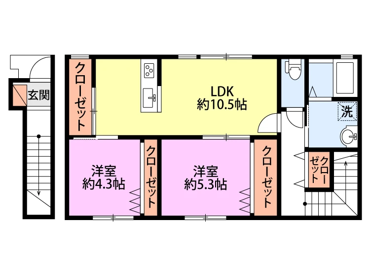 モントまるやまA 201 間取り図