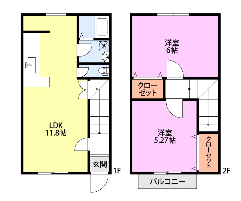 サンライズアベニュー木崎 B-3 間取り図