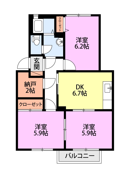 グリーンパーク 202 間取り