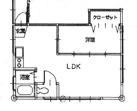 レジデンスこやま 102 間取り図