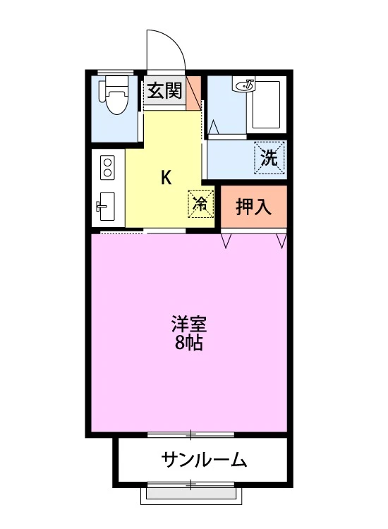 アーバんハイツA 206 間取り図