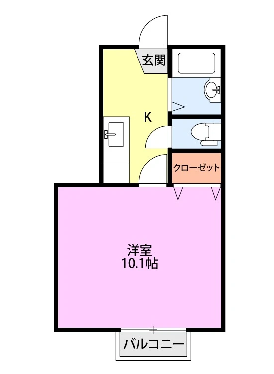 パークサイド長峰Ⅱ 202 間取り図
