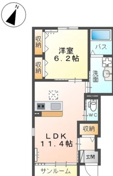 オレンジ・キャンバス 101 間取り図