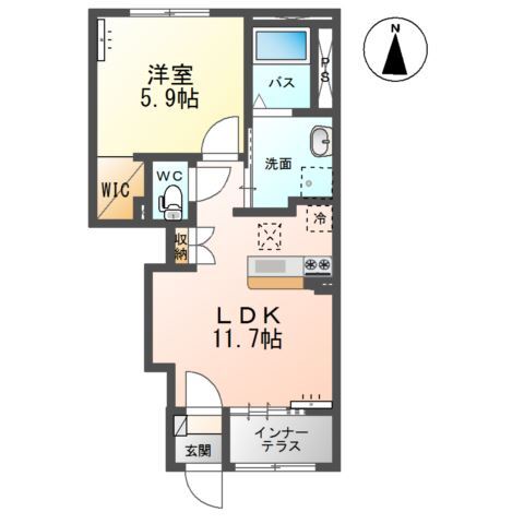 新発田市富塚町2丁目新築アパート 105 間取り図