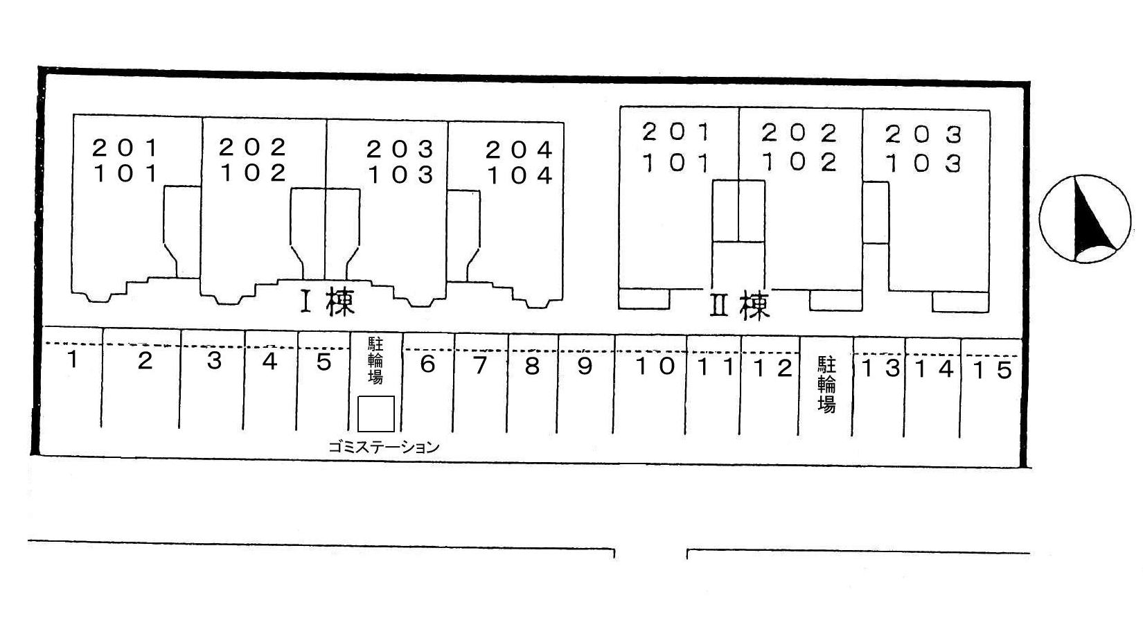 グリーン・ビレッジI 204 駐車場