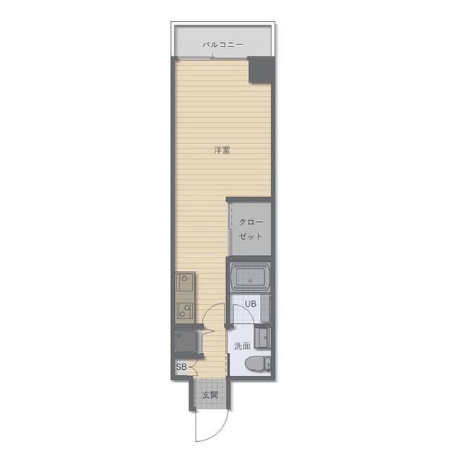 南堀江プライマリーワン 0204 間取り図
