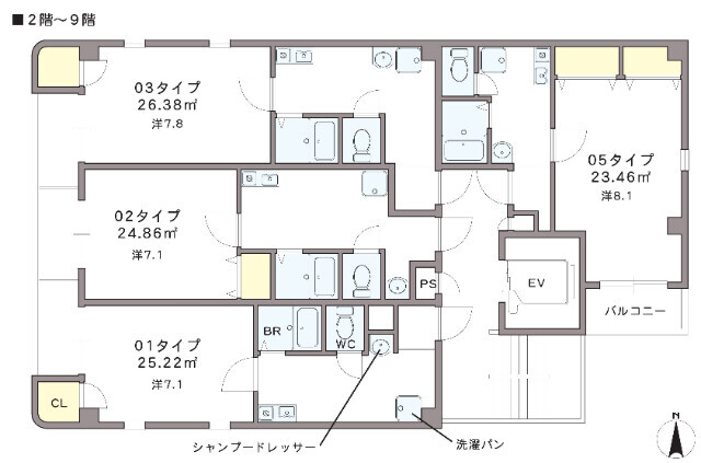 オリエンタル西天満 405 間取り