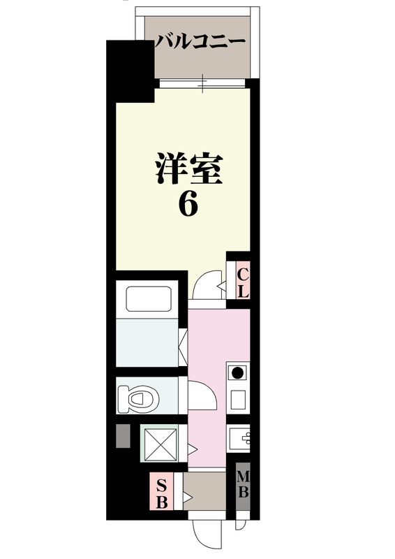 プレミアムコート天神橋 202 間取り図