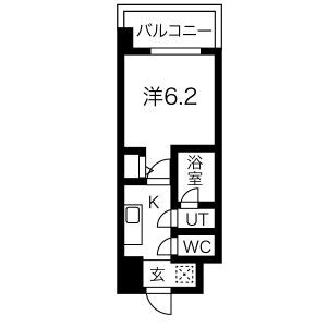 スプランディッド難波 1016 間取り図