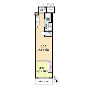 ＵＲＢＡＮ　ＰＡＲＫ難波南 0602 間取り図