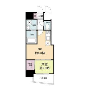 セレニテ夕陽丘ＥＳＴ 1301 間取り図