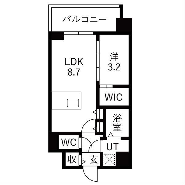 エスリードレジデンス梅田クラスシティ 0403 間取り図