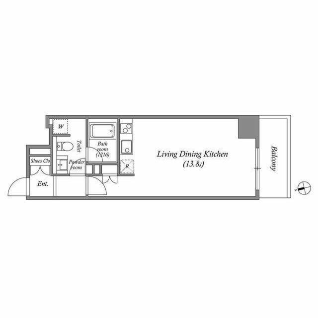 南堀江アパートメントシエロ 0702 間取り図