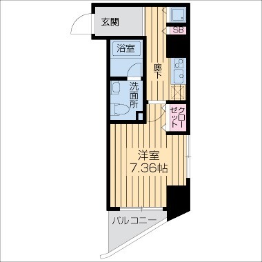 ライブコート北梅田 1308 間取り図