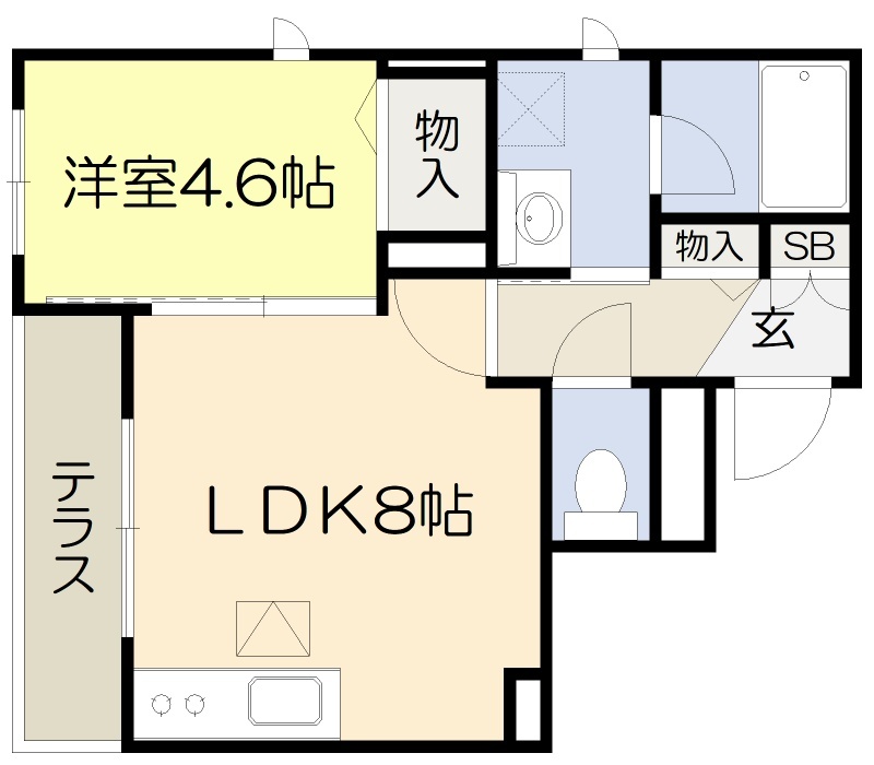 メゾン・ドゥ・シエル 102 間取り図