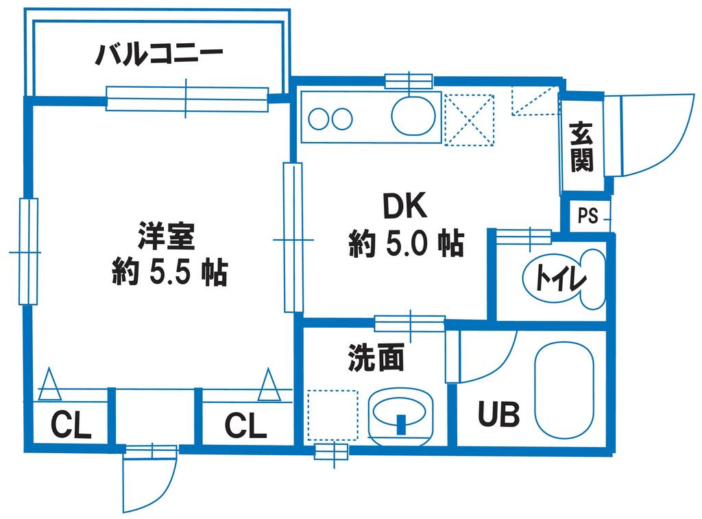 イーストサイド江坂 201 間取り図