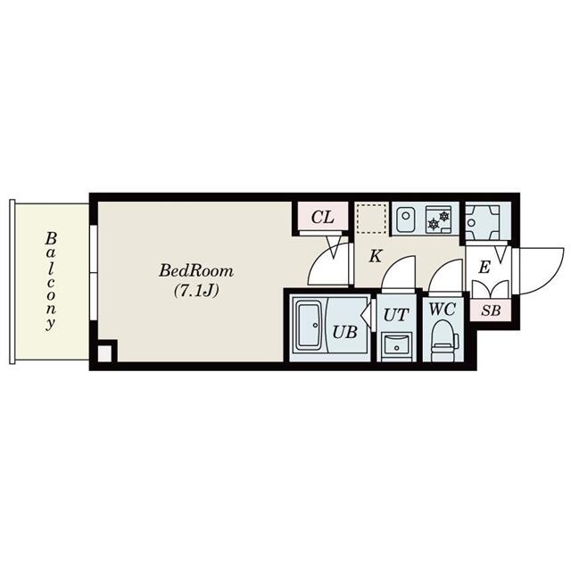 Ｓ－ＲＥＳＩＤＥＮＣＥ天満Ｇｒａｃｉｓ 406 間取り図