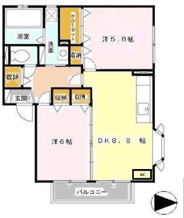 グランドール巽 202 間取り図