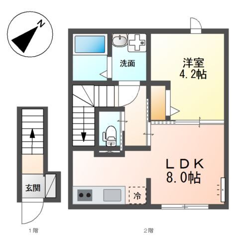 ペルシュワール 203 間取り図