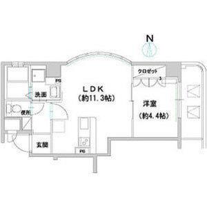 エクセレント南森町 302 間取り図