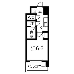 スプランディッド難波 904 間取り図