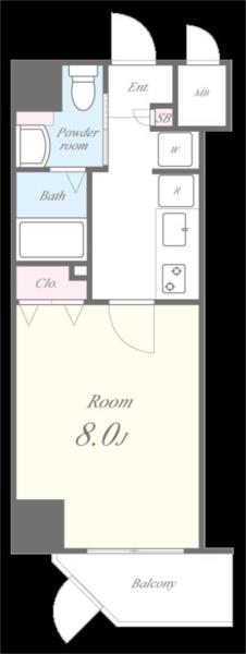 Ｐａｒｋ　Ｌａｎｅ　Ｍｉｎａｍｉ 1004 間取り図