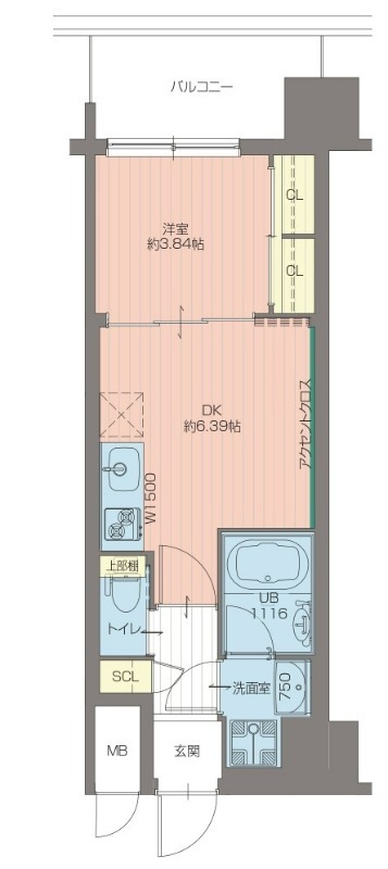 プレジオ松屋町 0802 間取り図