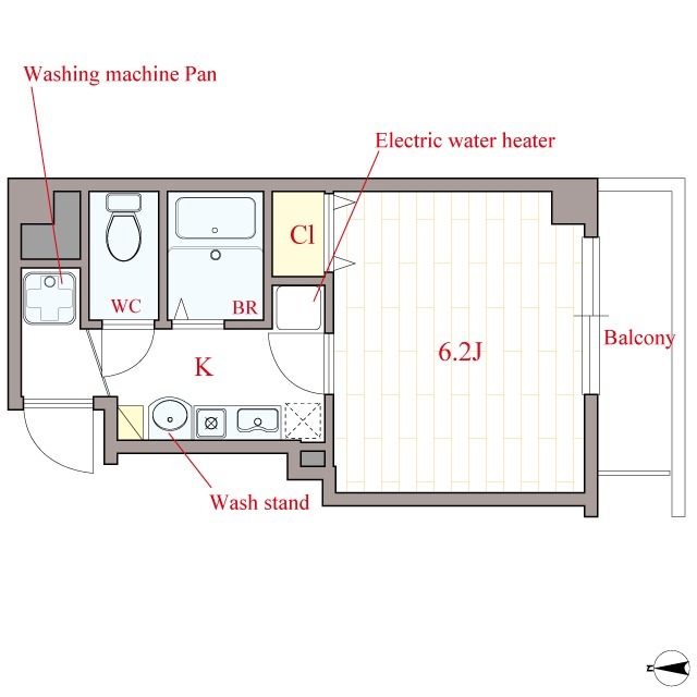 ACTY北堀江 503 間取り図