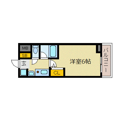 エスリード同心第3 704 間取り図