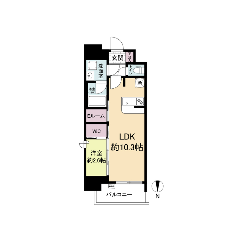 セレニテフラン本町 1503 間取り図