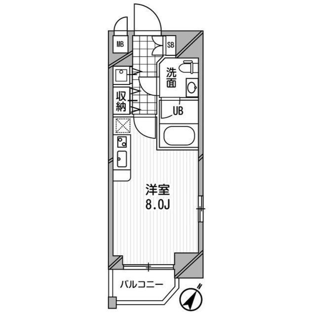 アーデン京町堀ウエスト 0405 間取り図