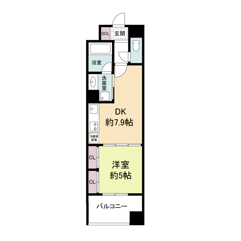 レジディア心斎橋ウエスト 0303 間取り図